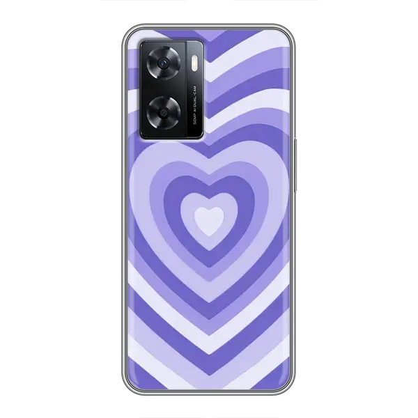 Чехол с рисунком «Сердце фиолет» для OPPO A77 Чехол с рисунком «Сердце фиолет» для OPPO A77