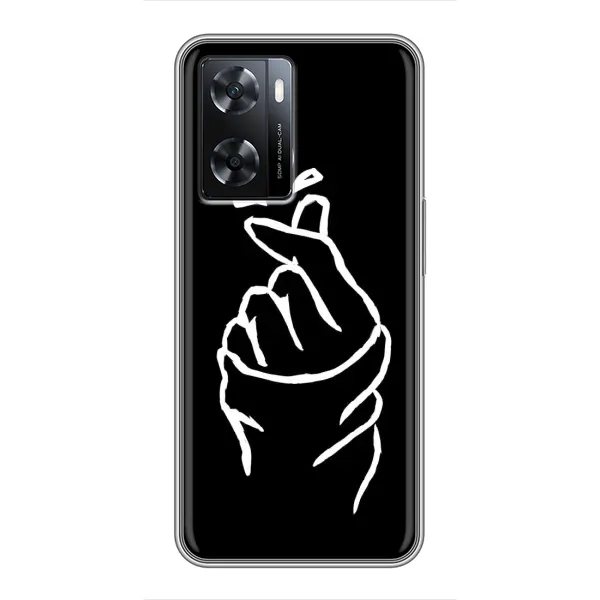 Чехол с рисунком «Сердце на черном» для OPPO A77 Чехол с рисунком «Сердце на черном» для OPPO A77