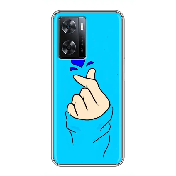 Чехол с рисунком «Сердце на синем» для OPPO A77 Чехол с рисунком «Сердце на синем» для OPPO A77