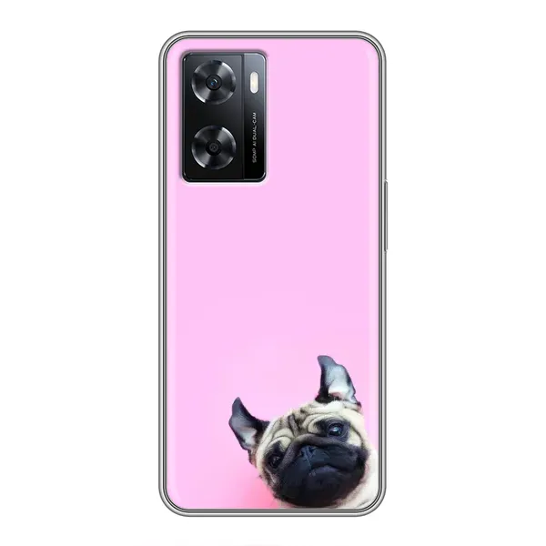 Чехол с рисунком «Собака на розовом» для OPPO A77 Чехол с рисунком «Собака на розовом» для OPPO A77