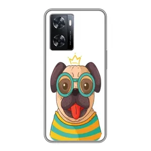 Бампер для Oppo A77 с картинкой "Песики" (Собака Король)