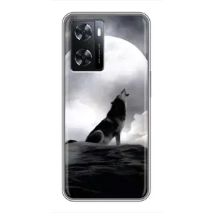 Чохол з Вовком на Oppo A77 (Вовк і місяць)