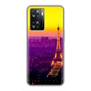Чехол с Эйфелевой башней на Oppo A77 (Яркая башня)