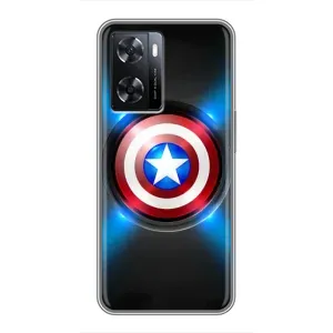 Чохол с Щітом Капітана Америки на Oppo A77 (Яскраий Щит Капітана)