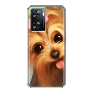 Чехол (ТПУ) Милые собачки для Oppo A77 (Йоршенский терьер)