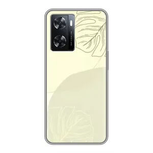 Чехол цветочный дизайн для Oppo A77 (Зелёный фон)