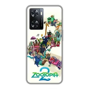 Силіконовий чохол з принтом Зоотрополіс для Oppo A77 (Зоотрополіс лого)