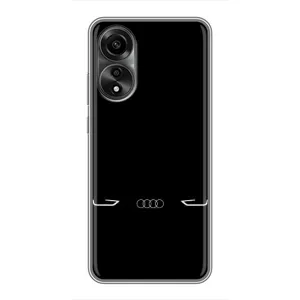 Силиконовый бампер с картинкой машины на OPPO A78 (4G) (Силует Audi)