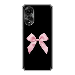 Чехол банты для OPPO A78 (4G) (Бант на черном)