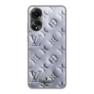Текстурный Чехол Louis Vuitton для Оппо А78 (4G) (Белый ЛВ)