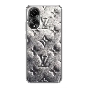 Текстурный Чехол Louis Vuitton для Оппо А78 (4G) (Бежевый ЛВ)