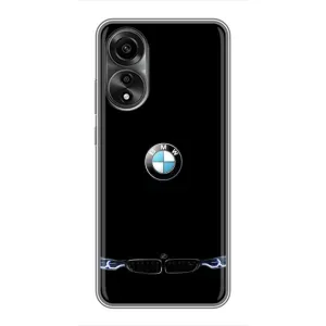 Силиконовый бампер с картинкой машины на OPPO A78 (4G) (Черный BMW)