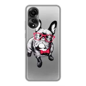 Чохол (ТПУ) Милі песики для OPPO A78 (4G) (Бульдог в окулярах)
