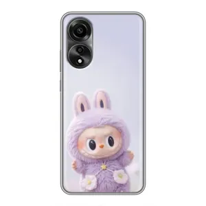 Чохол з принтом Лабубу для OPPO A78 (4G) (Фіолетовий Лабубу)