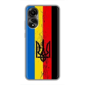 Чехлы УПА (Красно-Чёрный) на OPPO A78 (4G) (Флаг УПА)