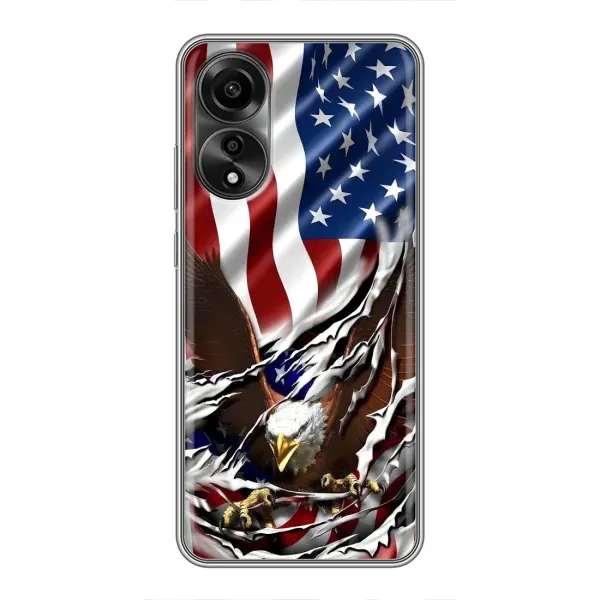 Чехол с рисунком «Флаг USA» для OPPO A78 (4G)