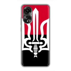 Чехлы УПА (Красно-Чёрный) на OPPO A78 (4G) (Герб Украины)