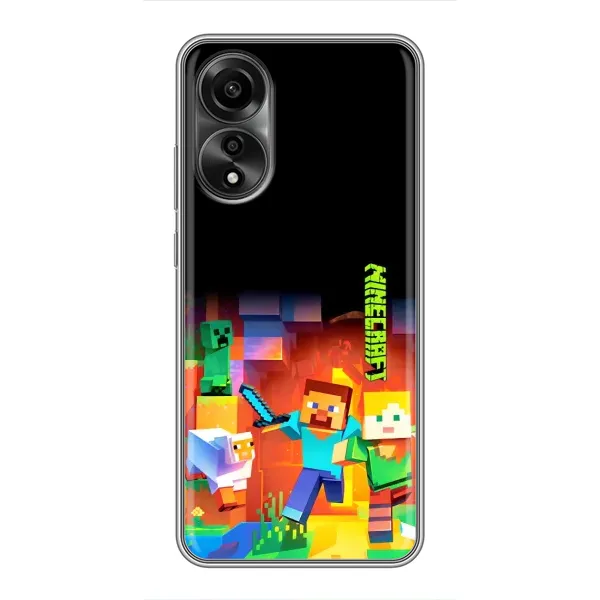 Чехол с рисунком «Герой Майнкрафт» для OPPO A78 (4G) Чехол с рисунком «Герой Майнкрафт» для OPPO A78 (4G)