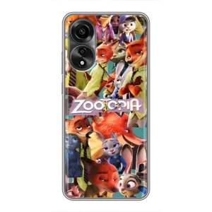 Силиконовый чехол с принтом Зоотрополіс для OPPO A78 (4G) (Коллаж героев)