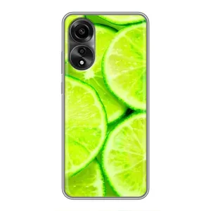 Чехол с изображением вкусной еды для OPPO A78 (4G) (Лайм)