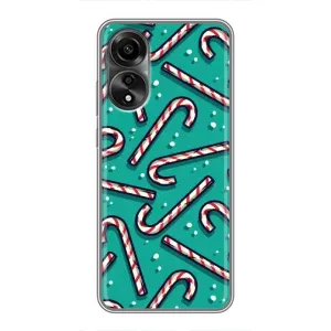 Силіконовий бампер на різдво для OPPO A78 (4G) (Льодяники)