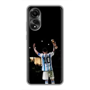 Чехлы Лео Месси Аргентина для OPPO A78 (4G) (Лео Чемпион)