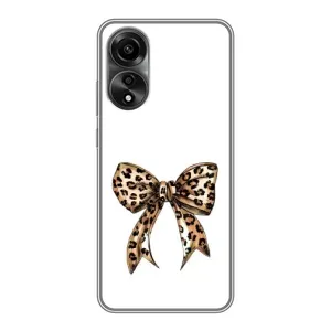 Чехол банты для OPPO A78 (4G) (Леопардовый принт)