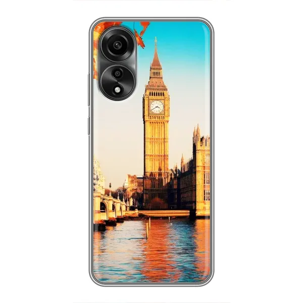 Чехол с рисунком «Летний Лондон» для OPPO A78 (4G)