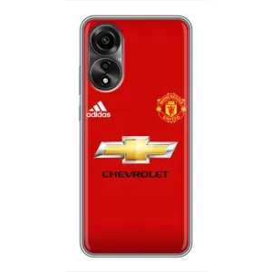 Силиконовые Чехлы принт Футбол на OPPO A78 (4G) (Man United)