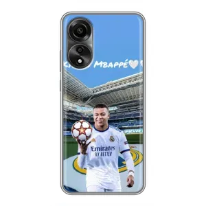 Чехол (TPU) с Футболистом на OPPO A78 (4G) (Mbappe Real)