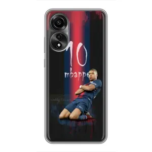 Чехол (TPU) с Футболистом на OPPO A78 (4G) (MBAPPE 10)