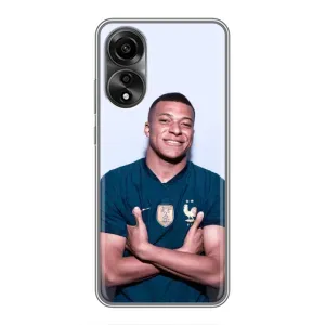 Чехол (TPU) с Футболистом на OPPO A78 (4G) (Мбаппешичка)