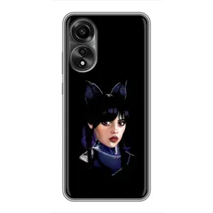 Чехлы с принтом Уэнсдей на OPPO A78 (4G) (Милая Уэнсдей)