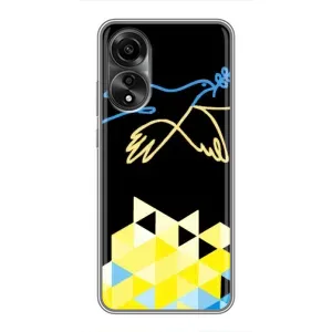 Чехол с рисунком «Мир для Украины» для OPPO A78 (4G)