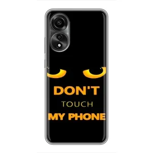 Чехол с Прикольным принтом на OPPO A78 (4G) (Не трогай мой телефон)