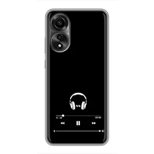 Чехол с картинками на черном фоне для OPPO A78 (4G) (Плеер)