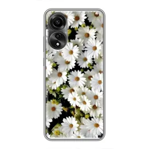 Чехол с ромашками на OPPO A78 (4G) (Рамка в ромашках)