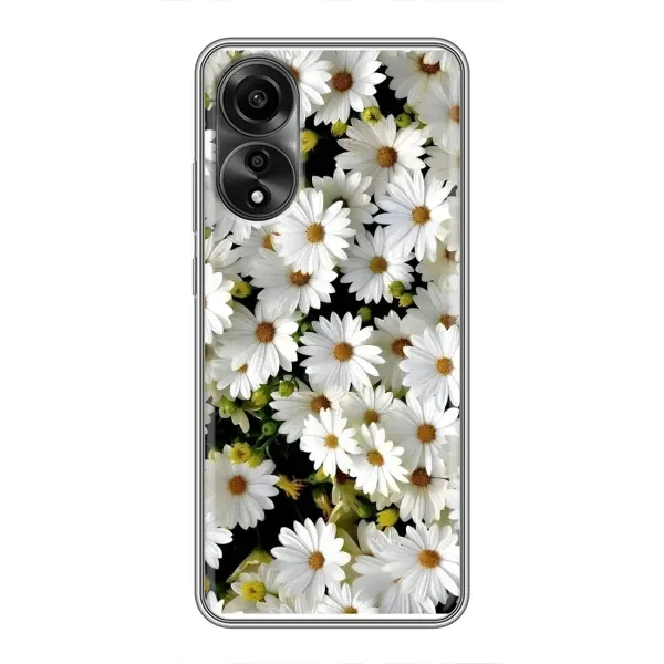 Чехол с рисунком «Рамка в ромашках» для OPPO A78 (4G)