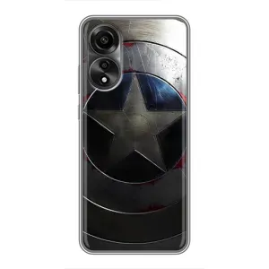 Чехол с Щитом Капитана Америки на OPPO A78 (4G) (Ретро Щит Капитана)