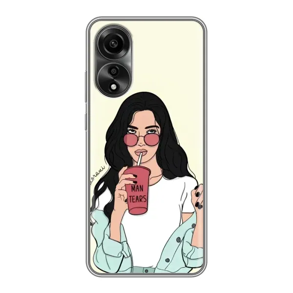 Чехол с рисунком «С напитком» для OPPO A78 (4G) Чехол с рисунком «С напитком» для OPPO A78 (4G)