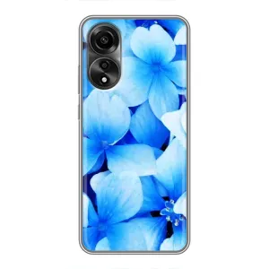 Силиконовый бампер с принтом (цветочки) на Оппо А78 (4G)