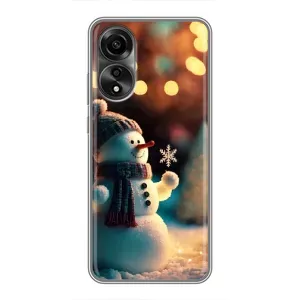 Чохли на Новий Рік OPPO A78 (4G) (Сніговик святковий)