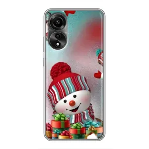 Чохли на Новий Рік OPPO A78 (4G) (Сніговик в шапці)