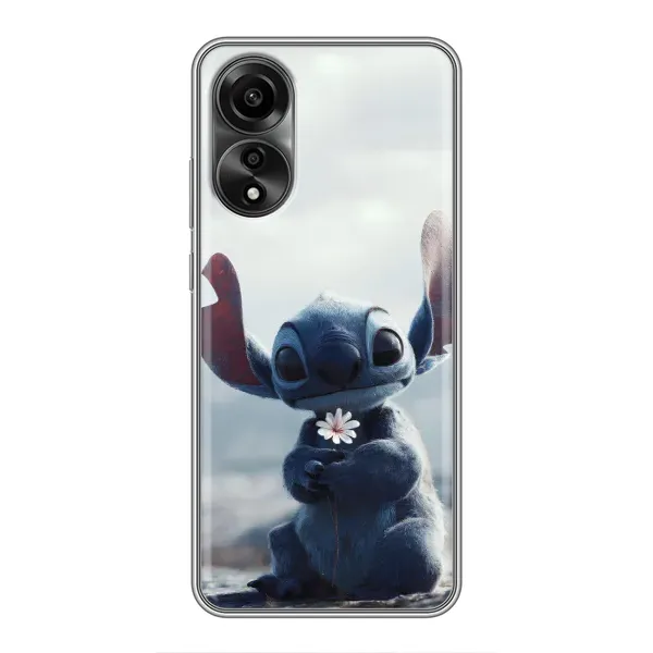 Чехол с рисунком «Стич с цветочком» для OPPO A78 (4G) Чехол с рисунком «Стич с цветочком» для OPPO A78 (4G)