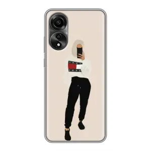 Силиконовый Чехол на OPPO A78 (4G) с картинкой Стильных Девушек (Стильная)