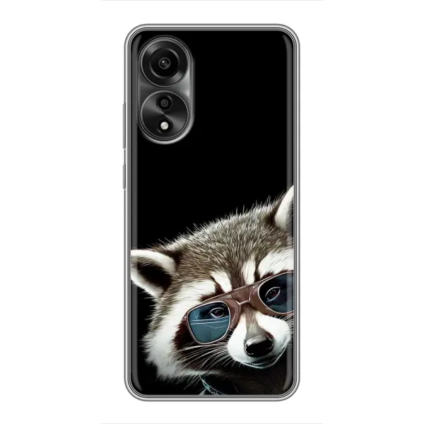 Чехол с рисунком «Стильный Енот» для OPPO A78 (4G) Чехол с рисунком «Стильный Енот» для OPPO A78 (4G)