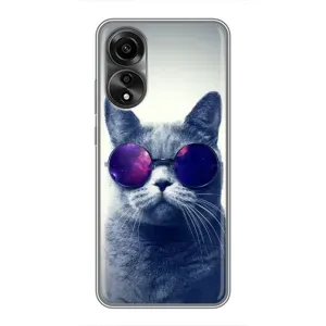Бампер з зображенням Котиків для Оппо А78 (4G) (Стильний КОТ)