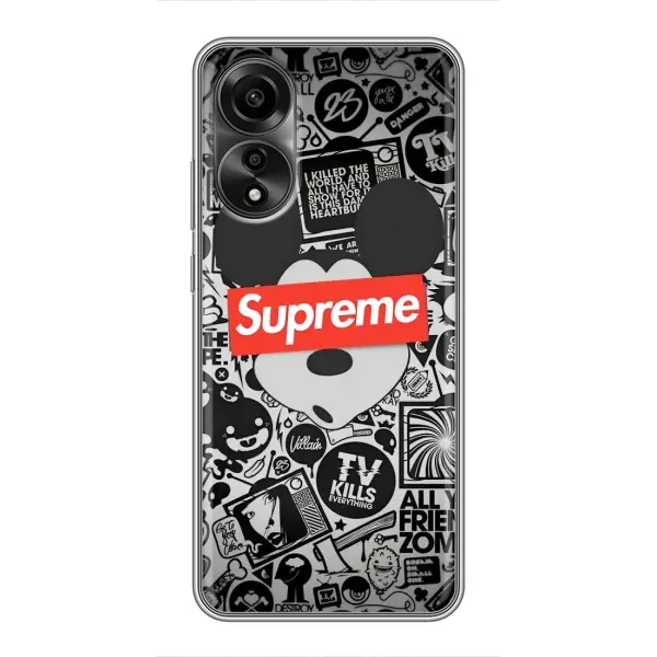 Чехол с рисунком «Supreme Маус» для OPPO A78 (4G) Чехол с рисунком «Supreme Маус» для OPPO A78 (4G)