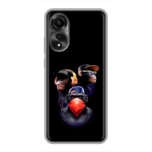 Чехол с рисунком «Три обезьяны» для OPPO A78 (4G) Чехол с рисунком «Три обезьяны» для OPPO A78 (4G)