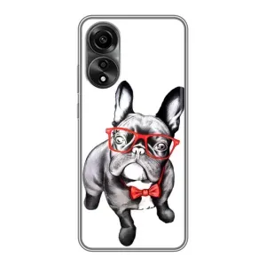 Бампер для OPPO A78 (4G) з картинкою "Песики" (В окулярах)